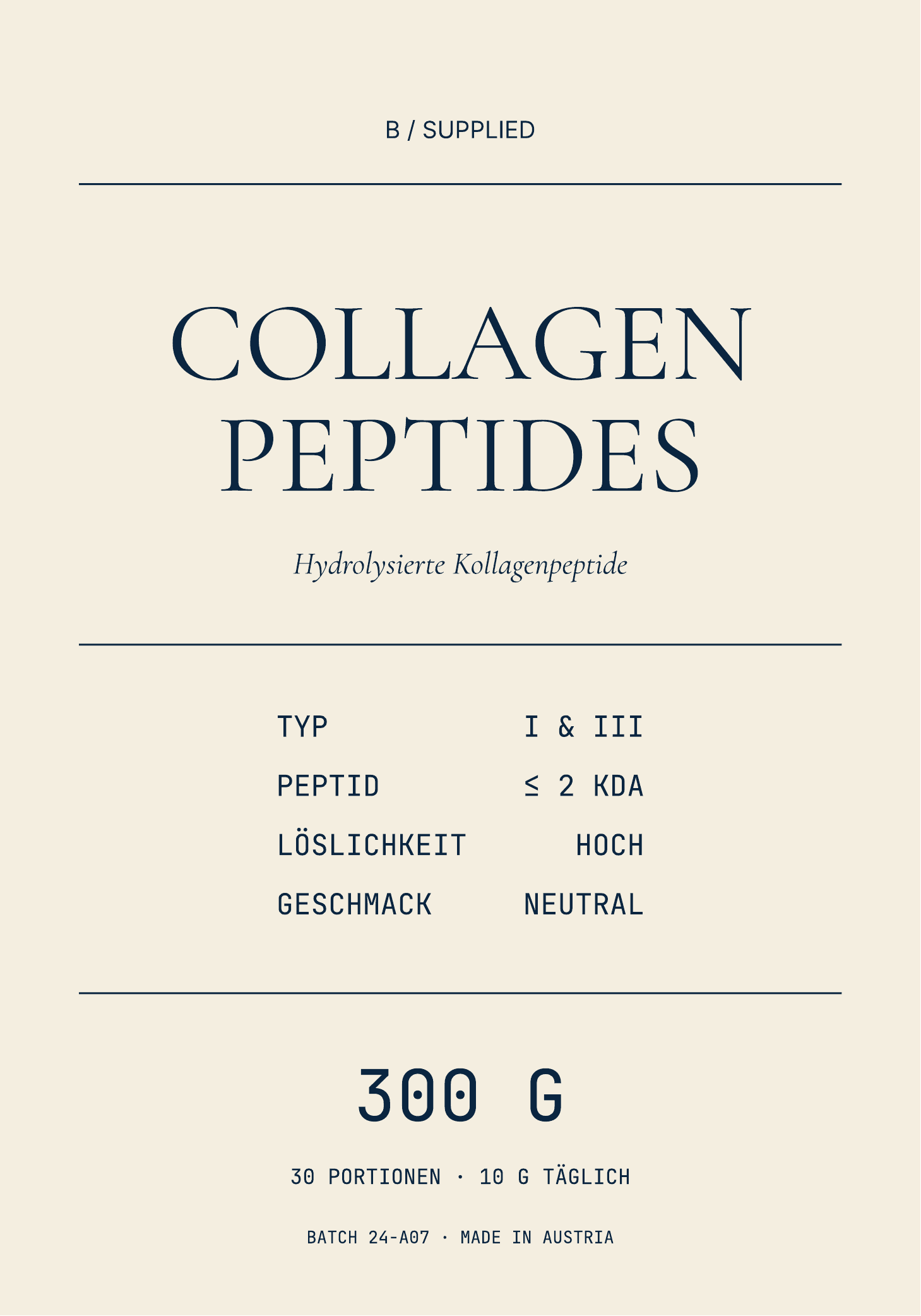 Collagen Peptides — Hydrolysierte Kollagenpeptide